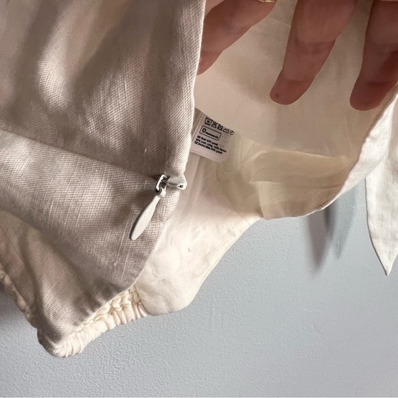 AND OTHER STORIES White Hudson Linen Blend Top 6 - Picture 5 of 9